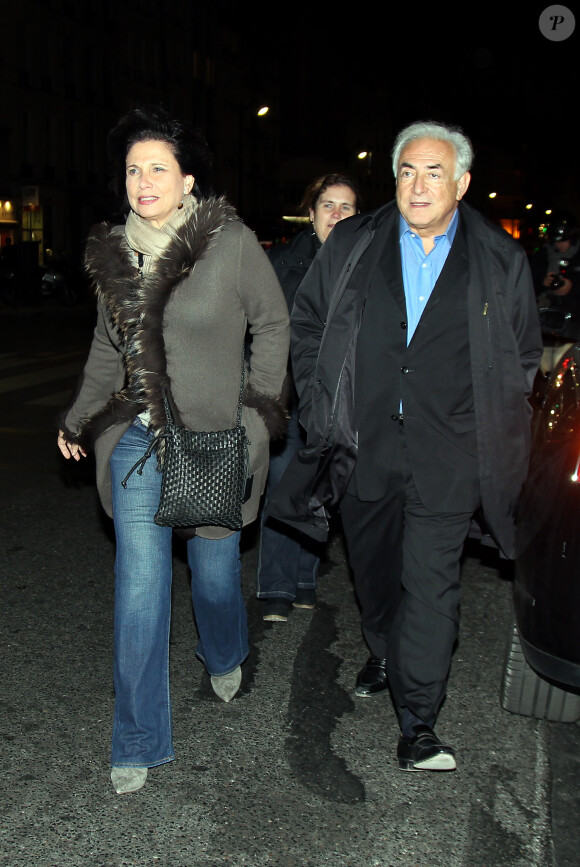 Dominique Strauss-Kahn et Anne Sinclair à Paris. Le 26 novembre 2011