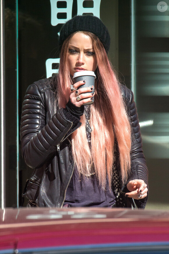 Amber Heard sur le tournage de When I Live My Life Over Again à New York, le 21 avril 2014.