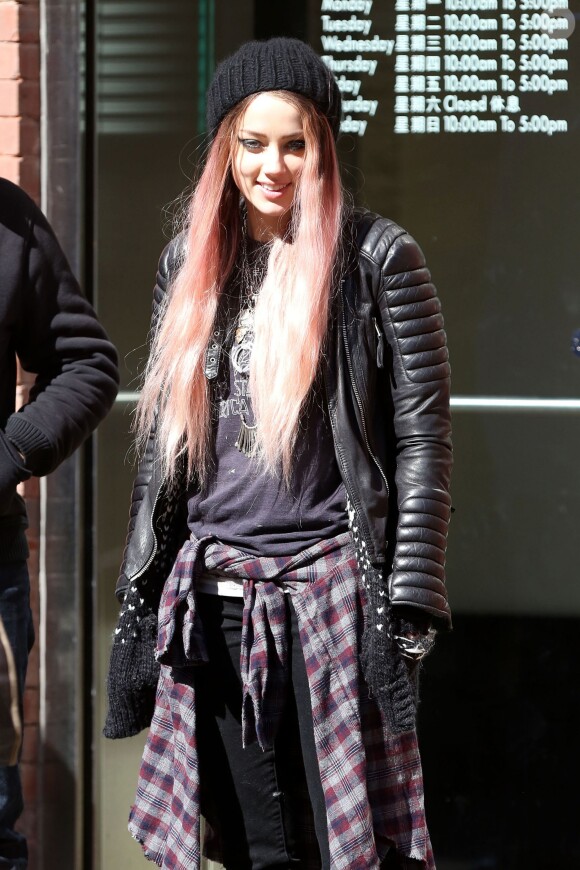 Amber Heard sur le tournage de When I Live My Life Over Again à New York, le 21 avril 2014.