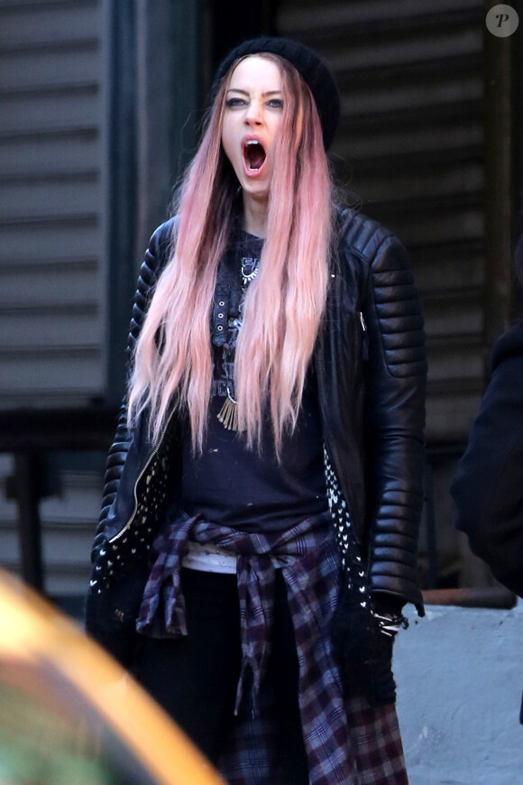 Amber Heard sur le tournage de When I Live My Life Over Again à New York, le 21 avril 2014.
