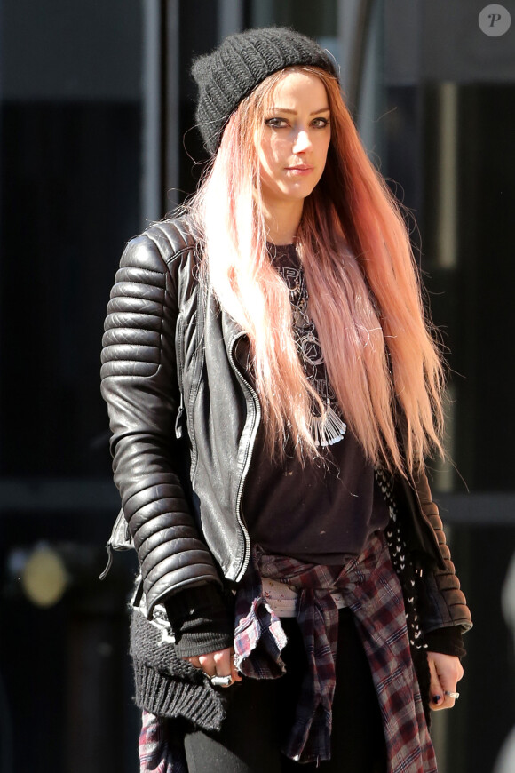 Amber Heard sur le tournage de When I Live My Life Over Again à New York, le 21 avril 2014.