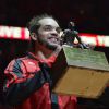 Joakim Noah sacré défenseur NBA de l'année à Chicago le 22 avril 2014. 