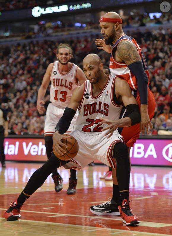 Joakim Noah lors de Chicago Bulls contre Washington Wizards à Chicago, le 22 avril 2014. 