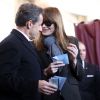 Nicolas Sarkozy et sa femme Carla Bruni sont allés voter ce matin dans le 16ème arrondissement de Paris à l'occasion des élections municipales. Le 23 mars 2014.