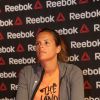 Laure Manaudou en séance de dédicaces chez Intersport à Paris le 23 avril 2014 pour son sponsor Reebok. 