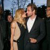 Michelle Hunziker et son fiancé Tomaso Trussardi arrivent à la cérémonie des Vienna Awards for Fashion & Lifestyle. Vienne, le 24 avril 2014.