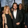 Michelle Hunziker et son fiancé Tomaso Trussardi arrivent à la cérémonie des Vienna Awards for Fashion & Lifestyle. Vienne, le 24 avril 2014.