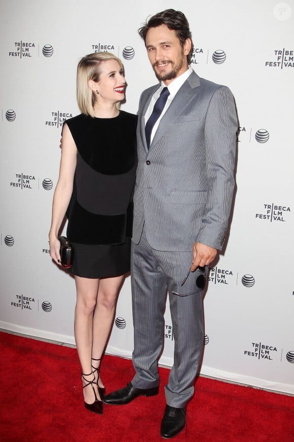Emma Roberts et James Franco lors de la projection de Palo Alto au TriBeCa Film Festival, New York, le 24 avril 2014.