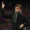 Tito Vilanova au Camp Nou le 6 avril 2013 lors d'un match entre le Barça et Majorque. L'ancien entraîneur du Barça, victime d'un cancer de la glande parotide, est décédé le 25 avril 2014 à 45 ans.