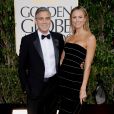  George Clooney et Stacy Keibler aux Golden Globes le 13 janvier 2013 