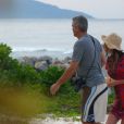 Exclusif - George Clooney et son amoureuse Amal Alamuddin en vacances dans l'Océan indien le 13 mars 2014