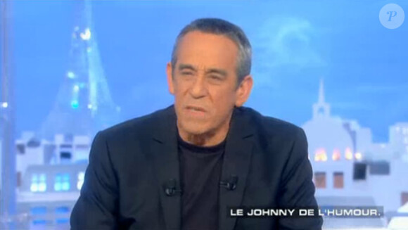 Thierry Ardisson sur le plateau de Salut les Terriens sur Canal+, le samedi 26 avril 2014.