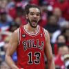 Joakim Noah lors du match de playoffs entre les Bulls de Chicago et les Wizards de Washington au Verizon Center de Washington, le 25 avril 2014