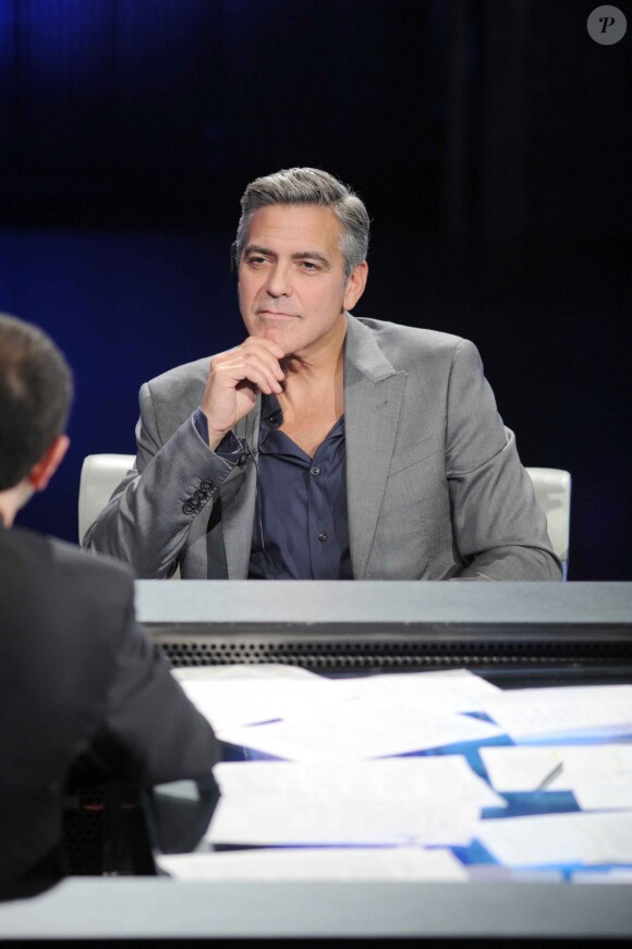 George Clooney à Milan le 9 février 2014.