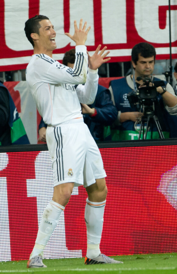 Cristiano Ronaldo lors de la demi-finale retour de la Ligue des champions à l'Allianz Arena de Munich entre le Bayern Munich et le Real Madrid, match remporté 4-0 par les Madrilènes le 29 avril 2014