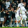 Les joueurs du Real explosent de joie lors de la demi-finale retour de la Ligue des champions à l'Allianz Arena de Munich entre le Bayern Munich et le Real Madrid, match remporté 4-0 par les Madrilènes le 29 avril 2014