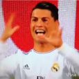 Cristiano Ronaldo célèbre son record de buts en Ligue des champions par une danse très spéciale, le 29 avril 2014 à Munich