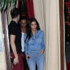 Kim Kardashian et Olivier Rousteing quittent le restaurant Ferdi, dans le 1er arrondissement. Paris, le 30 avril 2014.