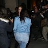 Kim Kardashian de retour à son hôtel, Le Meurice, sur la rue de Rivoli. Paris, le 30 avril 2014.