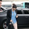 Kim Kardashian arrive à l'aéroport de Roissy-Charles-de-Gaulle. Roissy, le 1er mai 2014.