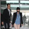 Kim Kardashian arrive à l'aéroport de Roissy-Charles-de-Gaulle. Roissy, le 1er mai 2014.