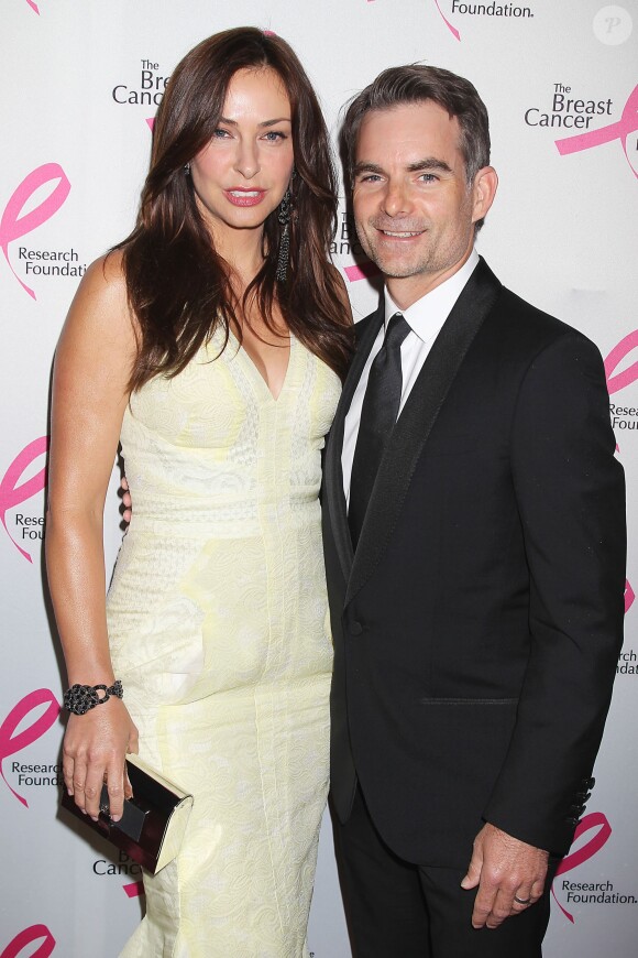 Ingrid Vandebosch et Jeff Gordon à la soirée The Breast Cancer Research Foundation's Hot Pink Party, à New York, le 28 avril 2014.