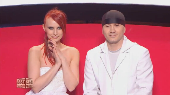 Sos et Victoria dans le fauteuil rouge de The Best (émission The Best saison 2, diffusée le vendredi 2 mai 2014 sur TF1.)