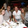 Exclusif - Cédric Pioline et sa compagne Oxana avec Thomas Enqvist et sa compagne au VIP Room de Saint-Tropez, le 12 juillet 2013 en marge du Classic Tennis Tour.