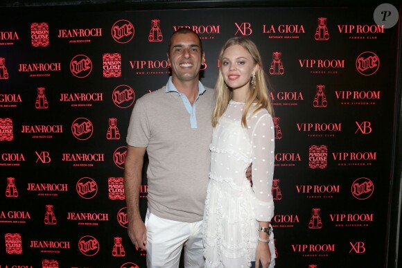 Exclusif - Cédric Pioline et sa compagne Oxana au VIP Room de Saint-Tropez le 12 juillet 2013