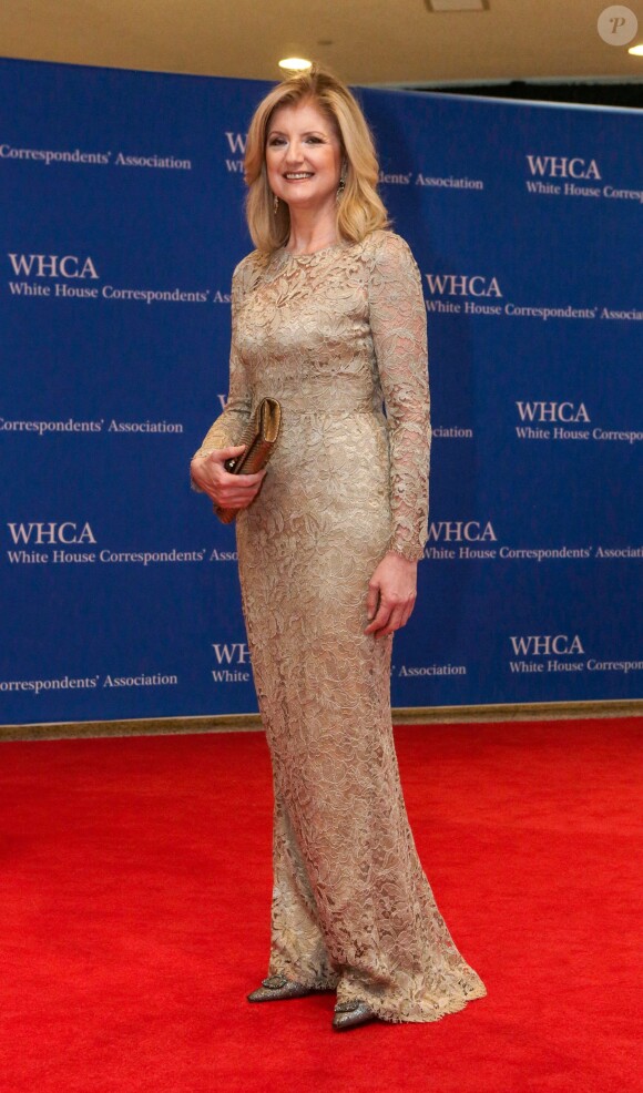 Arianna Huffington au dîner des correspondants de la Maison Blanche, au Washington Hilton de Washington, le 3 mai 2014.