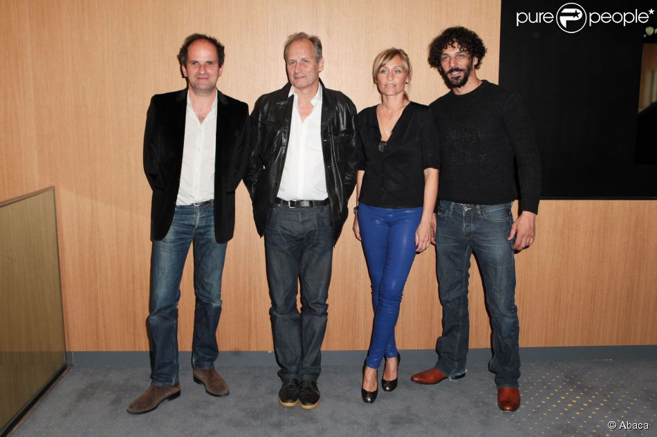 Lionel Abelanski, Hippolyte Girardot, Elodie Hesme et Tomer Sisley à la première de &quot;Kidon&quot; au Pathé Beaugrenelle, Paris, le 6 mai 2014.