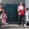 Exclusif - Halle Berry, son mari Olivier Martinez, leur fils Maceo et sa fille Nahla vont déjeuner au restaurant à l'occasion de la fête des mères à West Hollywood, le 11 mai 2014