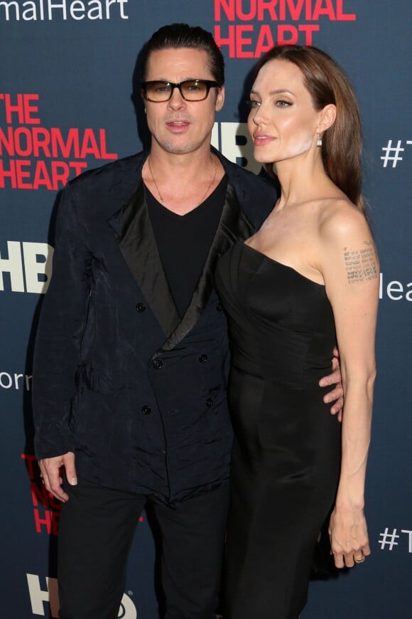 Brad Pitt et Angelina Jolie lors de l'avant-première du téléfilm The Normal Heart à New York le 12 mai 2014