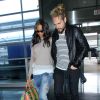 Zoe Saldana et son mari Marco Perego vont prendre un avion à l'aéroport JFK de New York, le 9 mai 2014.