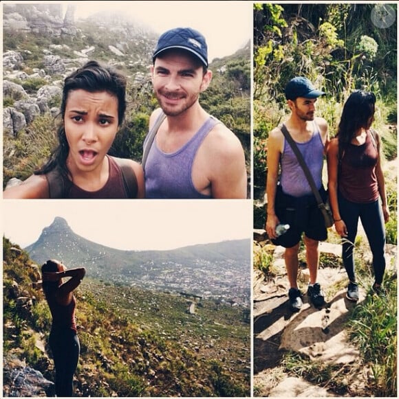 Shy'm : Table mountain avec son ami Ferdi à Cape Town, en Afrique du sud