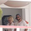 Pamela Anderson et son mari Rick Salomon sont descendus à l'hôtel Eden Roc au Cap d'Antibes, le 13 mai 2014. Le couple est venu pour participer au 67e Festival du Film de Cannes.