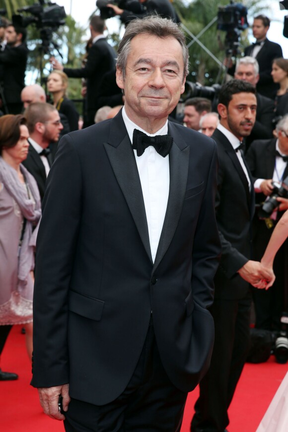 Michel Denisot lors de la montée des marches de la cérémonie d'ouverture et la projection du film Grace de Monaco, au Festival de Cannes, le 14 mai 2014