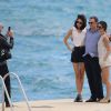Kendall Jenner se détend près de l'hôtel Martinez. Cannes, le 15 mai 2014.