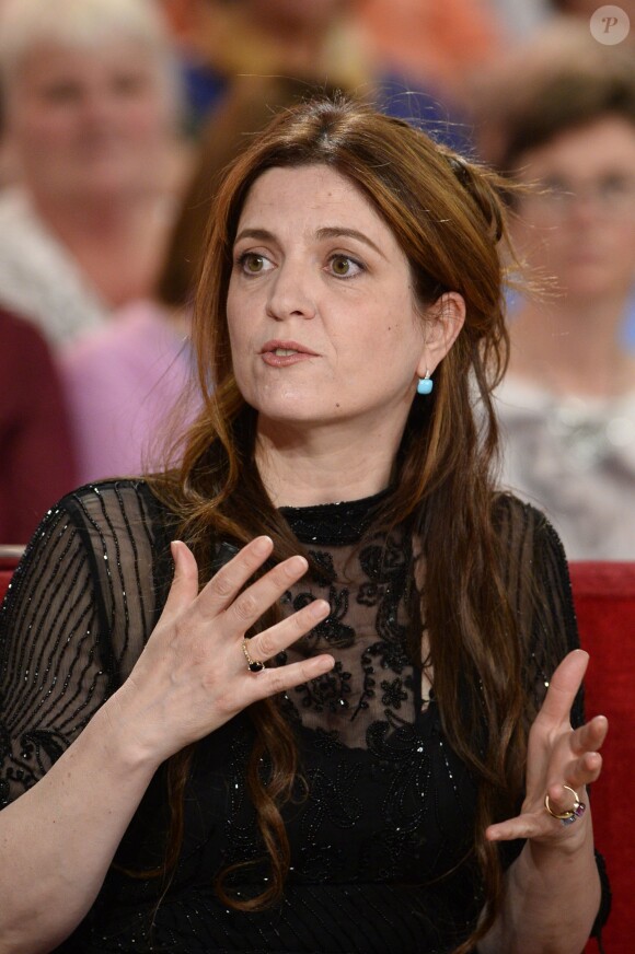 Agnès Jaoui - Enregistrement de l'émission "Vivement Dimanche" à Paris le 13 mai 2014. L'émission sera diffusée le 18 mai 2014.
