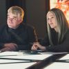 Julianne Moore aux côtés de Philip Seymour Hoffman dans Hunger Games : La Révolte