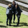 Jennifer Lawrence, Liam Hemsworth, Josh Hutcherson, Mahershala Ali ou encore Natalie Dormer tournent Hunger Games : La Révolte à Noisy-Le-Grand, près de Paris, le 15 mai 2014.