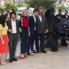 Cate Blanchett, America Ferrara, Kit Harington, Jay Baruchel, Dean Deblois, Djimon Hounsou lors du photocall pour le film Dragons 2, au 67e Festival de Cannes, le 16 mai 2014.