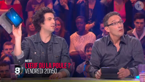 Max Boublil et Julien Courbet dans L'oeuf ou la poule, vendredi 16 mai sur D8 à 20h50.