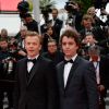 Alex Lutz et Bruno Sanches à la montée des marches de Foxcatcher, à l'occasion du 67e Festival de Cannes, le 19 mai 2014.