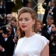  Amber Heard &agrave; la mont&eacute;e des marches du film "Deux jours, une nuit" lors du 67 &egrave;me Festival du film de Cannes le 20 mai 2014. 