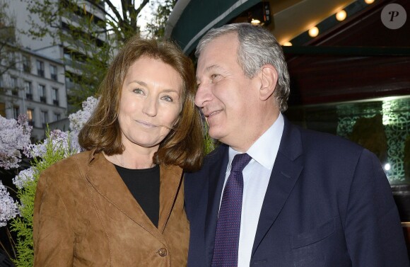 Cécilia Attias et son mari Richard Attias - Prix de la Closerie des Lilas à Paris, le 8 avril 2014.