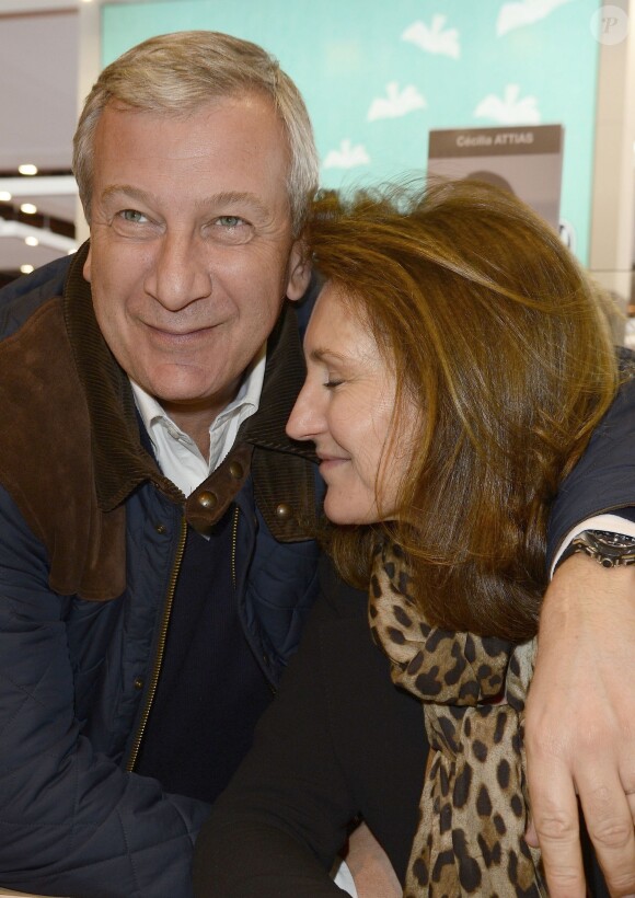 Richard et Cécilia Attias - 34e édition du Salon du Livre à la Porte de Versailles à Paris le 23 mars 2014.