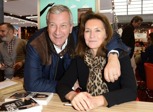 Richard et Cécilia Attias - 34e édition du Salon du Livre à la Porte de Versailles à Paris le 23 mars 2014.