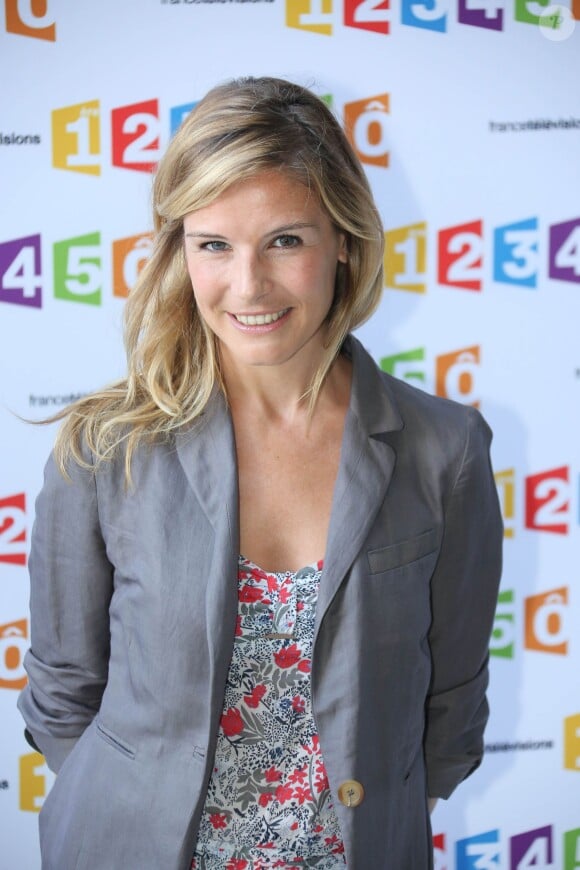Louise Ekland à la conférence de presse de France Télévisions, à Paris, le 28 août 2012.