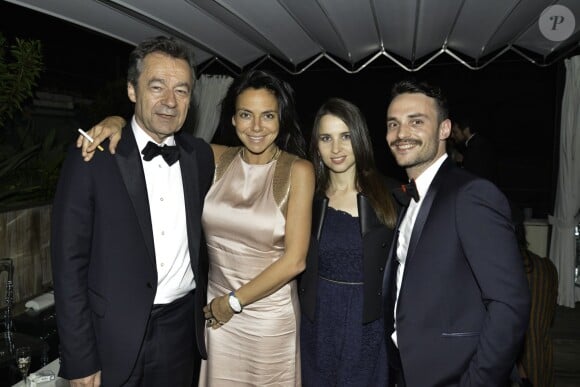 Michel Denisot, Jérôme Niel et Sandra Zeitoun-de Matteis au dîner organisé au Five Seas Hotel de Cannes, en l'honneur du site Viderdressing, le 21 mai 2014.
